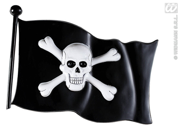 Feestbazaar Decoratie piratenvlag plastic