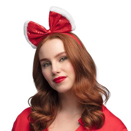 Feestbazaar Diadeem Sweetie Pailletten Rood