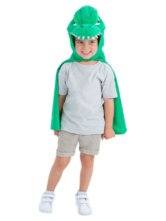 Feestbazaar Dino Cape Kind Groen Deluxe