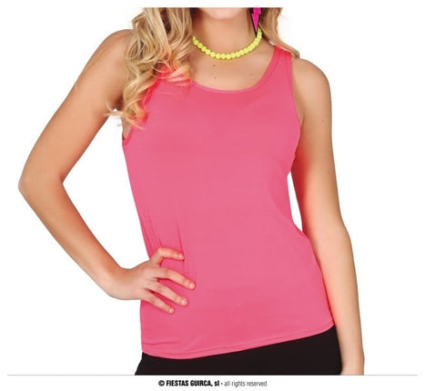 Feestbazaar Disco Tanktop Neon Roze