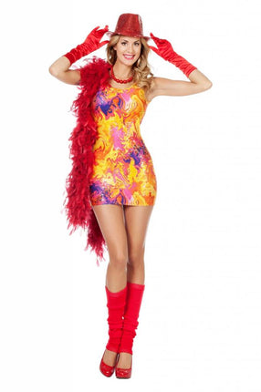 Feestbazaar Discojurkje folie dame