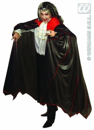 Feestbazaar Dracula cape Vampier met kraag 150cm