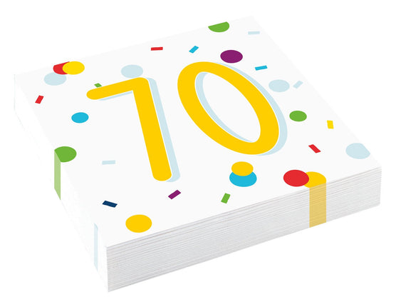 Feestbazaar Feestservetten 70 Jaar Confetti (20st)