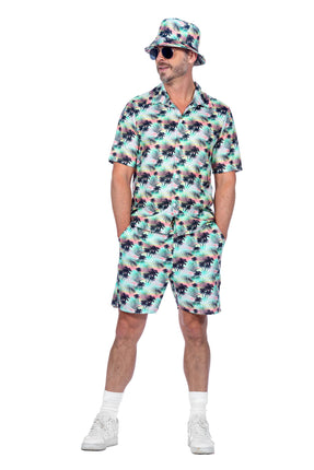 Feestbazaar Festival Outfit Heren Hawaii Palmbomen