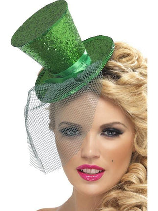 Feestbazaar Fever mini hoedje groen