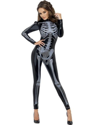 Feestbazaar Fever sexy Skeletten catsuit