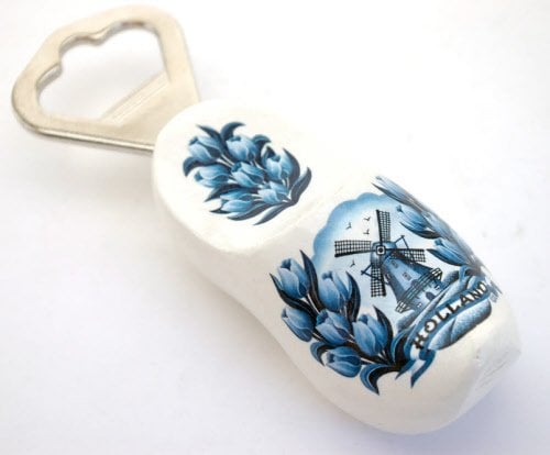 Feestbazaar Flesopener klomp Delfts blauw