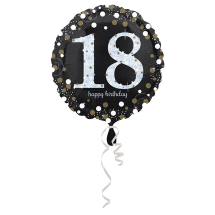 Feestbazaar Folieballon 18 jaar Happy Birthday 43cm