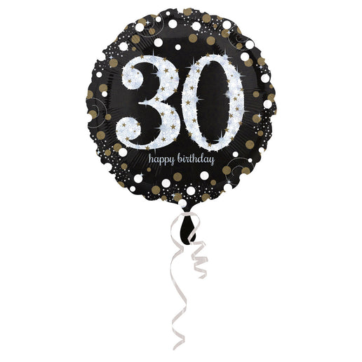 Feestbazaar FolieBallon 30 jaar happy birthday sparkling gold 43cm