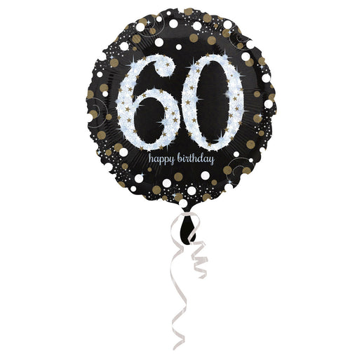 Feestbazaar Folieballon 60 Jaar Happy Birthday Zilver 43cm