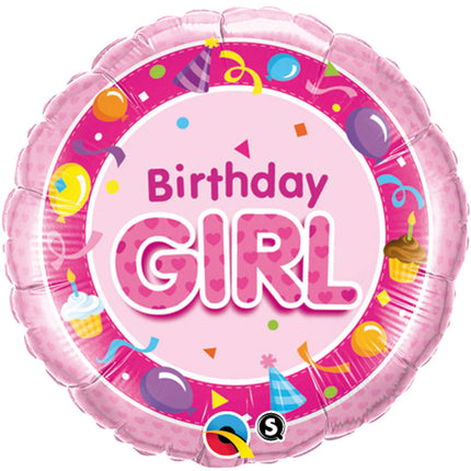 Feestbazaar Folieballon Birthday Girl Roze