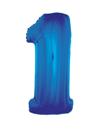 Feestbazaar Folieballon Blauw Cijfer '1' Groot