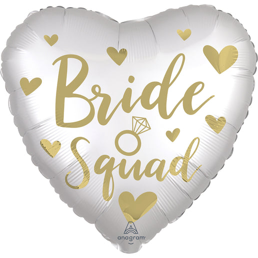 Feestbazaar Folieballon Bride Squad Wit/Goud (43cm)