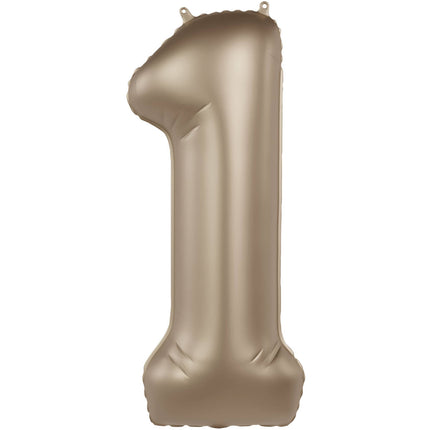 Feestbazaar Folieballon Cijfer 1 Starlight Gold (86cm)