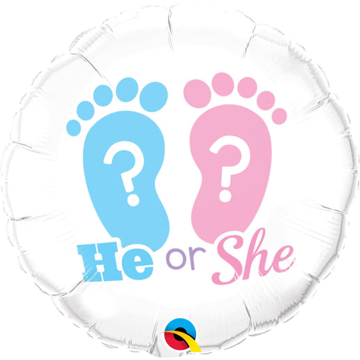 Feestbazaar Folieballon Gender Reveal - 45cm