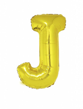 Feestbazaar Folieballon Goud Letter 'J' groot