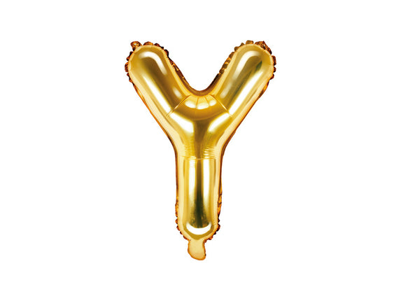 Feestbazaar Folieballon Goud Letter 'Y' - 35cm