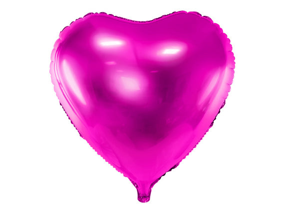 Feestbazaar Folieballon Hart Metallic Hard Roze (45cm)