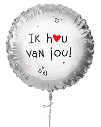 Feestbazaar Folieballon 'Ik hou van jou' (45cm)