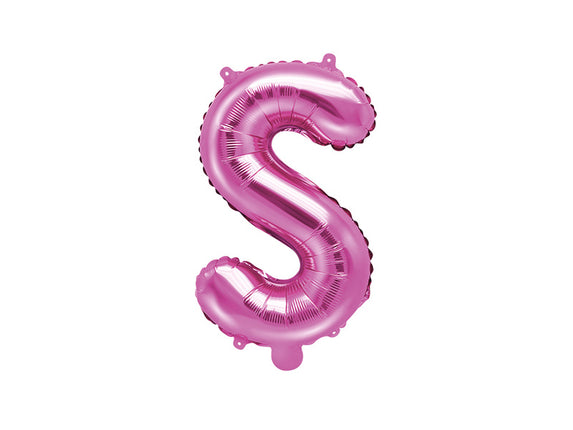 Feestbazaar Folieballon Letter 'S' Donker Roze - 35cm