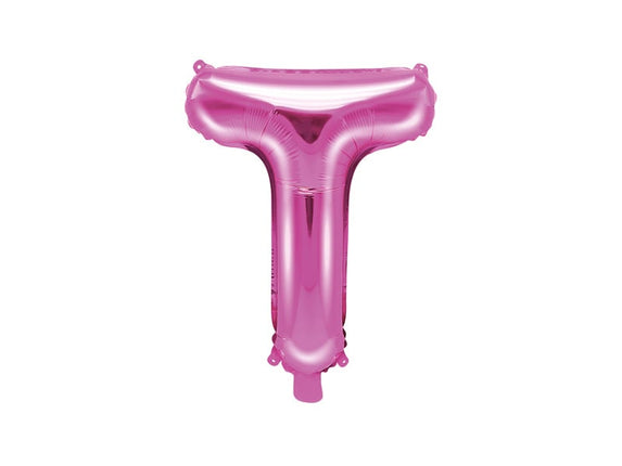 Feestbazaar Folieballon Letter 'T' Donker Roze - 35cm
