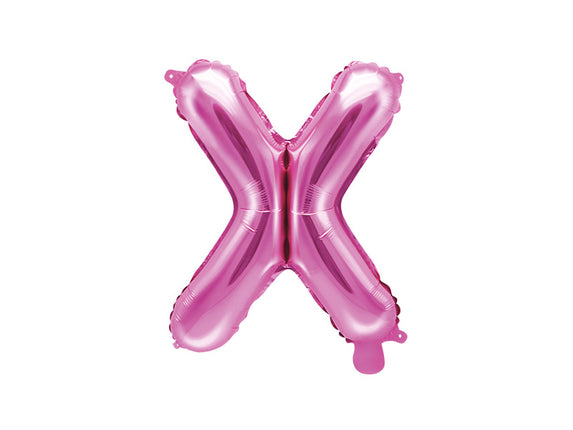 Feestbazaar Folieballon Letter 'X' Donker Roze - 35cm