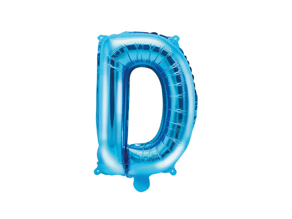Feestbazaar Folieballon Licht Blauw Letter 'D' - 35cm