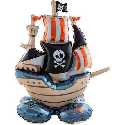 Feestbazaar Folieballon Piratenschip Staand (70x81cm)