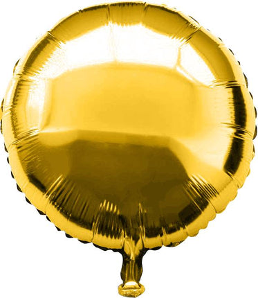 Feestbazaar Folieballon rond goud - 46 cm