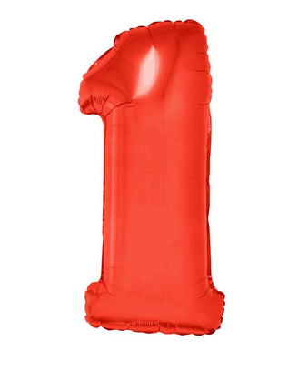 Feestbazaar Folieballon Rood Cijfer '1' Groot