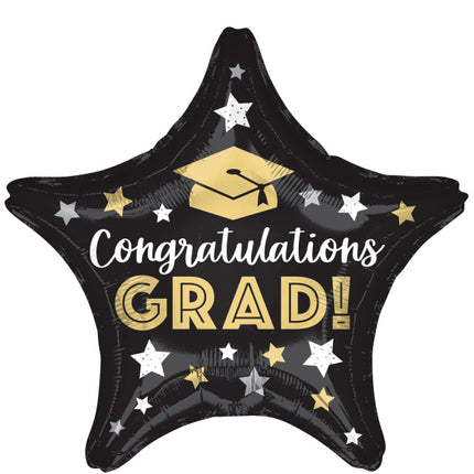 Feestbazaar Folieballon Ster Congratulations Grad 43cm