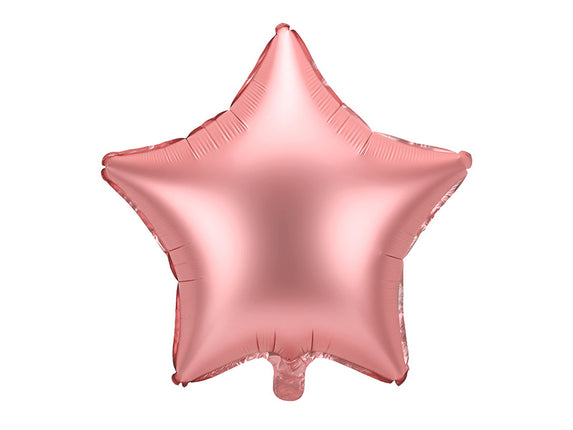 Feestbazaar Folieballon ster Rose Goud Satijn 48cm