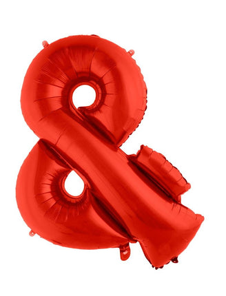Feestbazaar Folieballon '&' Teken Rood 100cm