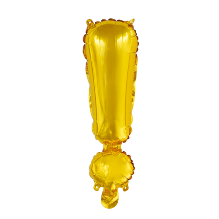 Feestbazaar Folieballon Uitroepteken Goud 41cm