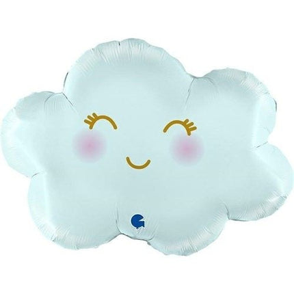 Feestbazaar Folieballon Wolkje Satijn Pastel Blauw (61cm)