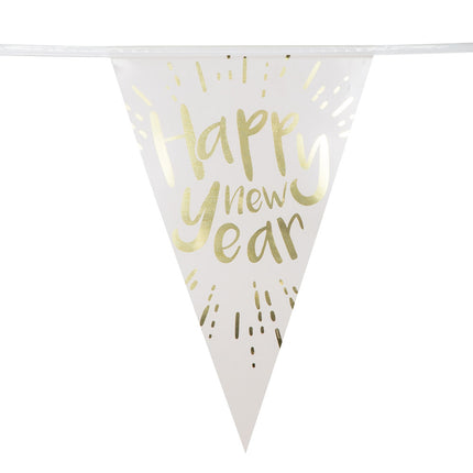 Feestbazaar Folievlaggenlijn 'Happy New Year' (4m)