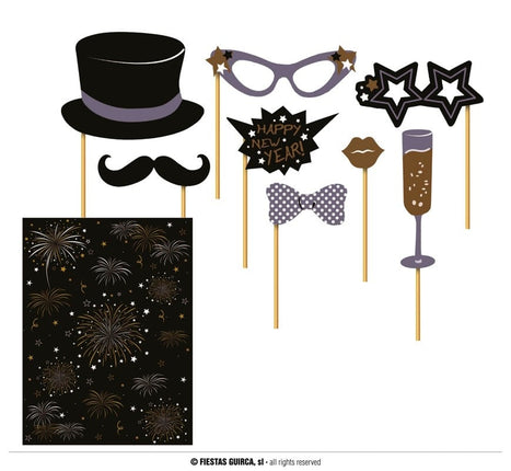 Feestbazaar Foto Props Jaarwisseling (8st)