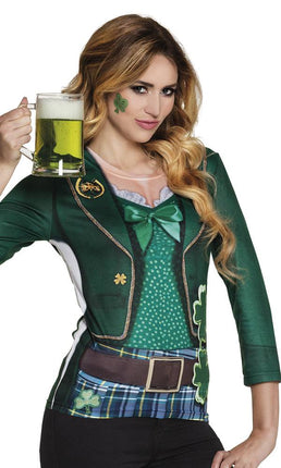 Feestbazaar Fotorealistisch Shirt Dames St. Patricksday