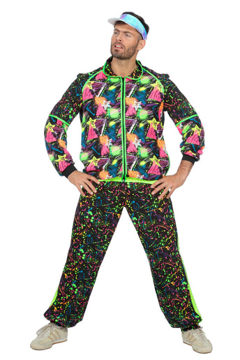 Feestbazaar Fout Neon trainingspak 80´s Volwassenen