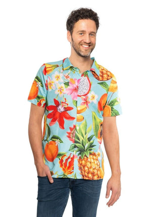 Feestbazaar Foute Party Hawaii Blouse Tropical Fruit