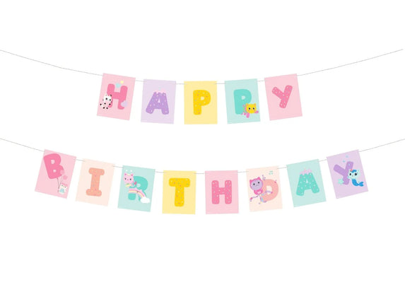 Feestbazaar Gabby's Dolhouse Happy Birthday Letterslinger (1,8m)