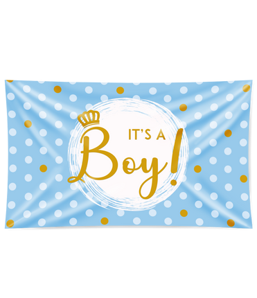 Feestbazaar Gevelvlag It's a Boy! Blauw (150x90cm)