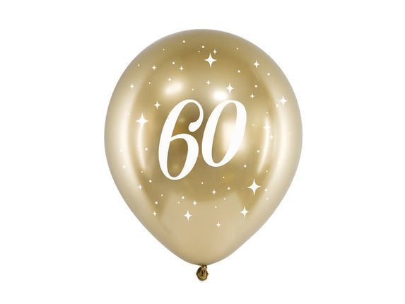 Feestbazaar Glossy Ballonnen 60 goud (6st)