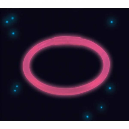 Feestbazaar Glow In The Dark Armband Pink 20cm