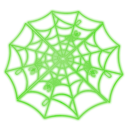 Feestbazaar Glow in the Dark Spinnenweb (60cm)