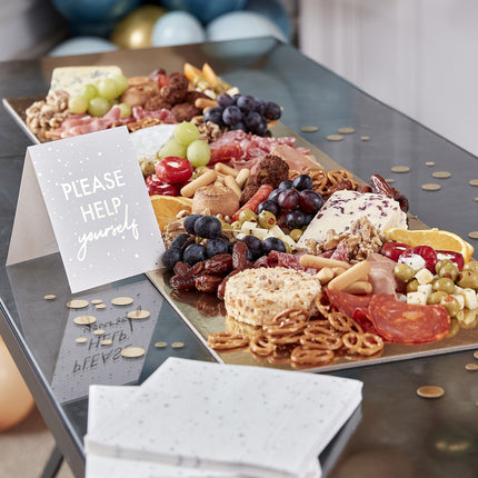 Feestbazaar Gouden Borrelplank Set