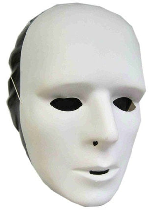 Feestbazaar Grimeermasker wit plastic