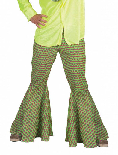 Feestbazaar Groene hippie broek man