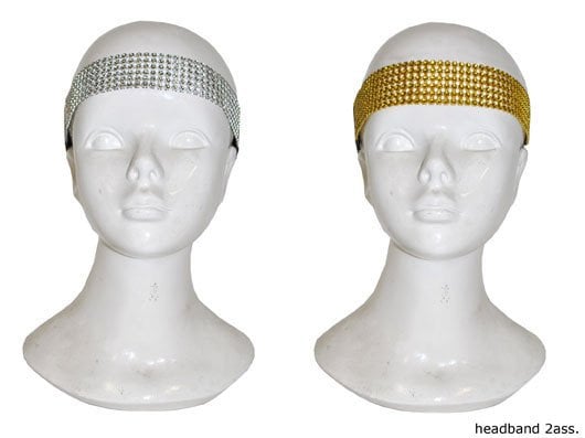 Feestbazaar Haarband glitter goud/zilver