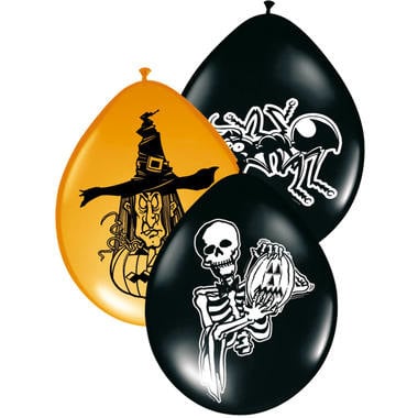 Feestbazaar Halloween ballonnen 30cm 8 stuks